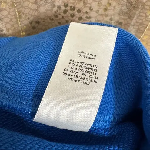 TNA Aritzia Cali Blue Cobalt Cotton Cut Off Lounge Sleep Shorts Medium Blue