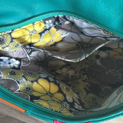 Orange and Pink Chevron Clutch with Geometric Design