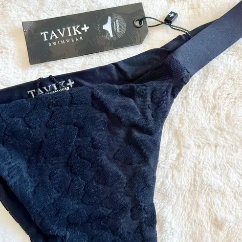 NWT Tavik Heather Black Swim Bottom in Textured Cheetah