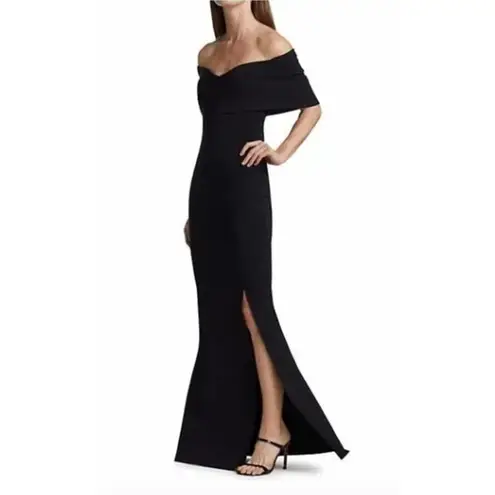 Chiara Boni La Petite Robe Benje Gown Stretch Jersey Black Womans 12 NWT