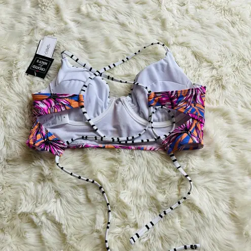 The Cove Salt +  Lilac Hawaii Printed Bikini Top Small