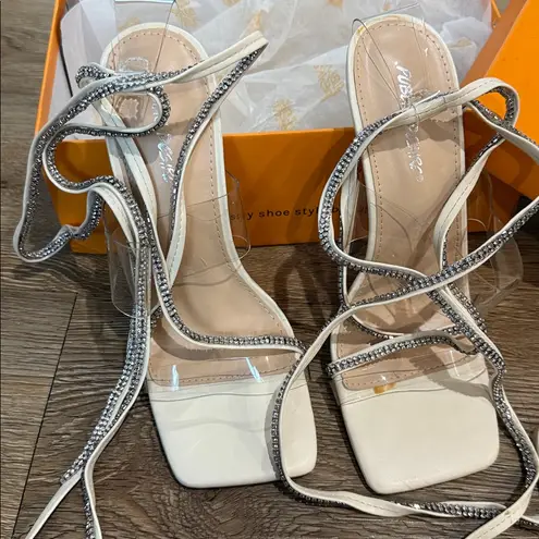 MOVING SALE NIB Public Desire Kim rhinestone heel