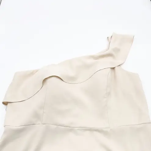 Hayley Paige Occasions NEW Plus Size 22 Bridesmaid Dress One Shoulder Cashmere