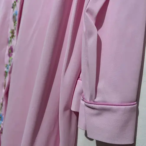 Sear Vintage Peyer Pan Collared Sleepwear Size Large Embroidered Multiple