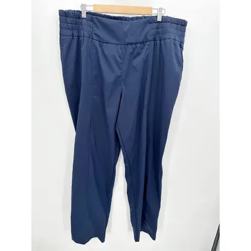 Ico Pants Adult 2XL Navy Blue Cargo Scrub Pant Elastic Waistband Size 2X