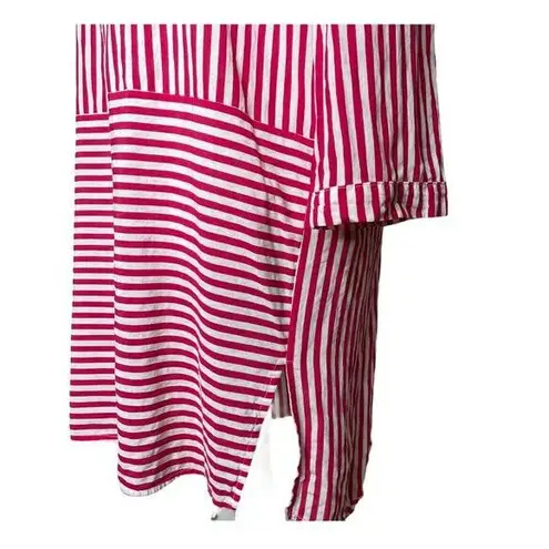 Womens Swimsuit Beach Cover Up Size L Sergio Tegon Striped Preppy Tunic Top White Size L