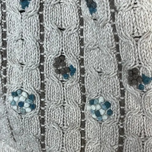 Woolrich BIRCH Tan Zip Front Floral Pattern Knit Sweater Vest Medium