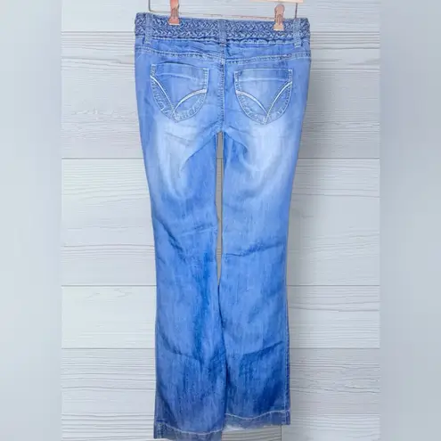 Freestyle Revolution Women’s Low Rise Bootcut Jeans with Braided Waist Accents