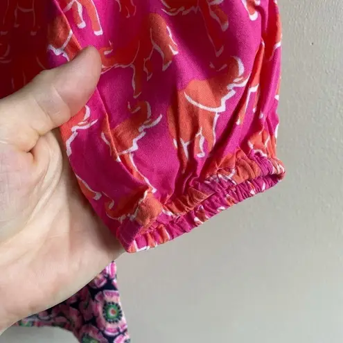 Crown & Ivy  elephant novelty pink blouse