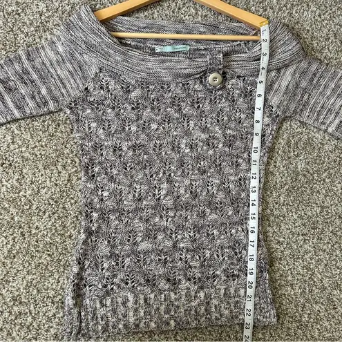 Maurice's 🦋  Purple Cream Off the Shoulder Scoop Neck Short Sleeve Sweater Casual