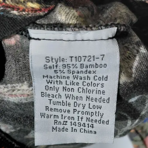 Johnny Was Women's Medium Floral Long Sleeve Tee Multicolor