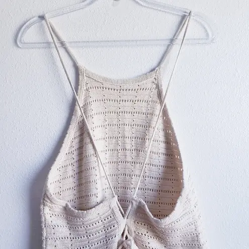 Free People  Mallorca Fauxchet Midi Criss Cross Back Beach Dress