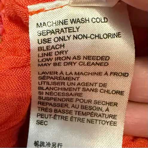 Free People  Orange Floral Maxi Ruffle Skirt Large