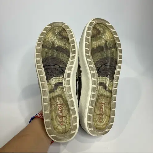 Jambu Erin gray leather slip on shoes suede casual boho women’s size 6.5