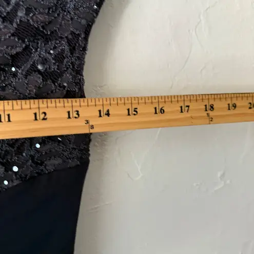 Dressbarn Y2k Dress Women's Size 6 Gray Lace & Sequin Party Going Out