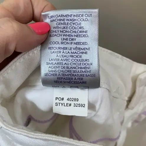 NYDJ White Cropped Lift Tuck Technology Jeans