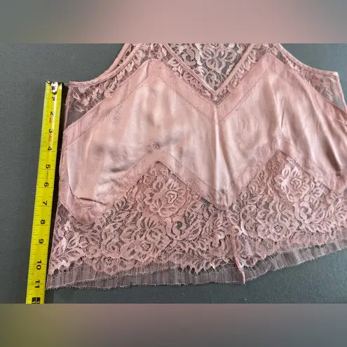 Michelle Mason Lacy Pink Silk Camisole Size 8