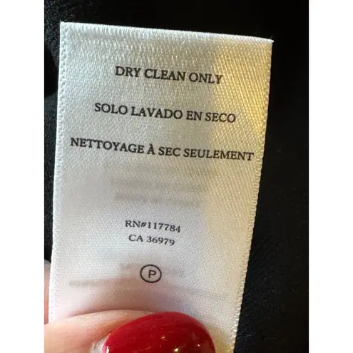 Rails Top Women Medium Black Strapless Gold Button Front Lulu Party Cocktail