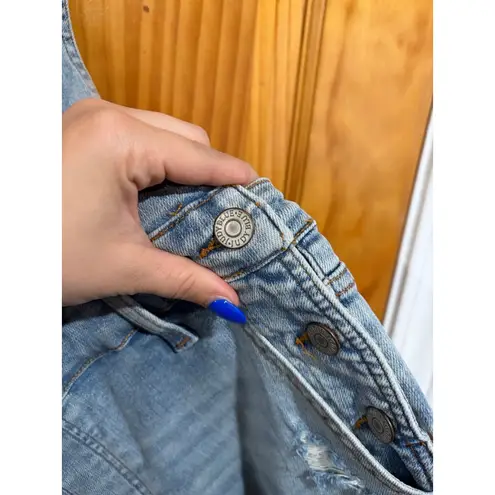 Judy Blue Distressed Denim Short Overalls Light Wash Women’s L