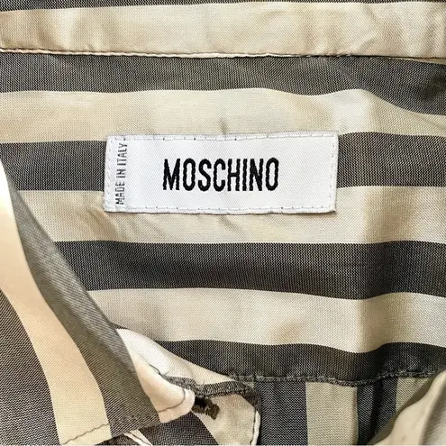 Moschino tuxedo shirt, raw silk, made in Italy, size 4