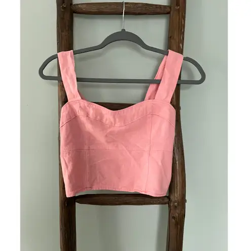 Abercrombie & Fitch  Crop Top Sleeveless Bustier Style Fitted Bodice Casual