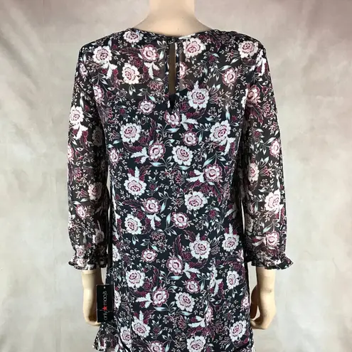 CITY STUDIO Floral Chiffon Mini Dress NWT SMALL