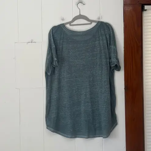 Maurice's  2X Oversized Graphic T Shirt Adventure Awaits Mountain Trees Teal