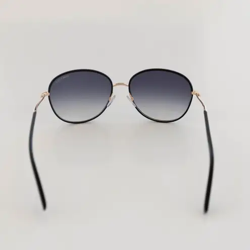 Tom Ford Black and Gold Georgia Sunglasses with Case