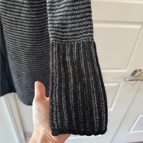 Elisabetta Chunky Knit Women's Sweater Coat Dress Shacket Sz Small Layer Cozy Black