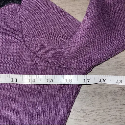 Save The Queen Vintage Unique Asymmetrical Patched Sweater Purple