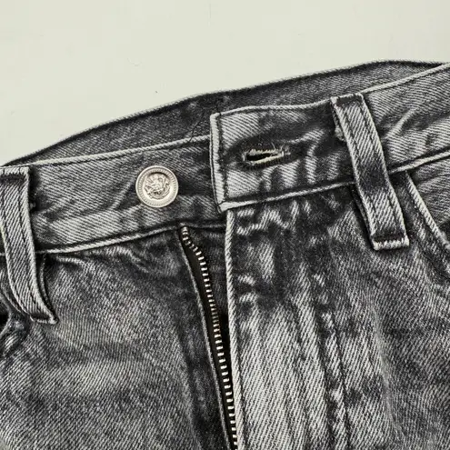 SLVRLAKE Hero Jeans Size 25 Midnight Rider NEW Distress High Rise Fray Straight Black