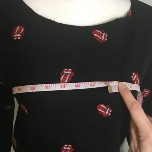 The Rolling Stones NWOT Black Cropped Sweatshirt Top