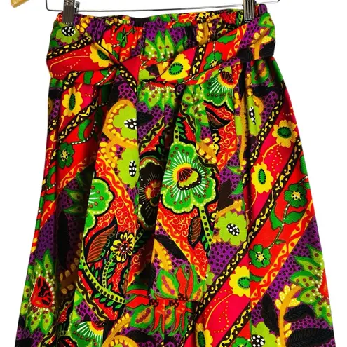 Vintage Alice Polynesian Fashions Maxi Skirt 60s 70s Boho Hippy One Size Green - Image 2