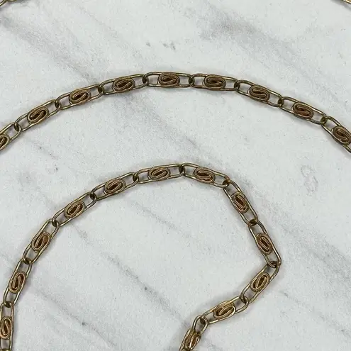 Skinny Gold Tone Swirl Chain Link Purse Handbag Replacement Strap ✨