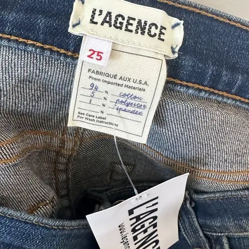 L'Agence NWT El Matador Distressed French Slim Cropped Jeans - Size 25