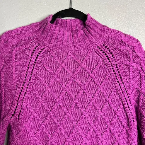 American Eagle  Cropped Purple Mock Neck Sweater Spring XS