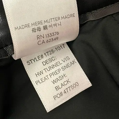 NWT Mother Tunnel Vision Pleated Faux Leather Pants