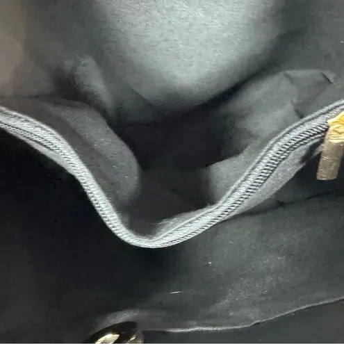 AOTA Bucket Bag Vegan Leather Top Handle Black Croc Embossed Elena NEW