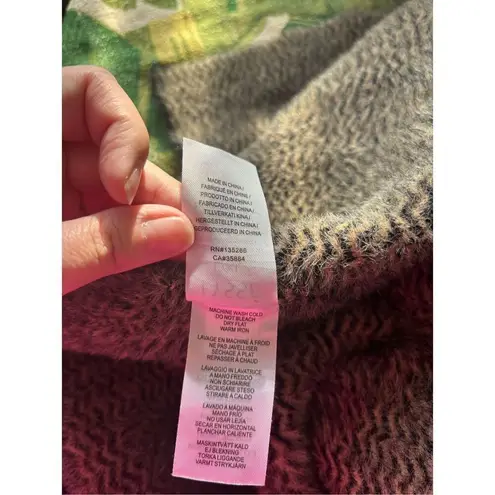 Lysse Cabin Faux Mink Long Coat Chevron Women’s Size Large/Extra large Pockets