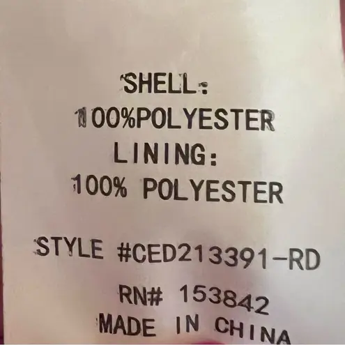 MELLODAY Floral Print Flutter Sleeve Smocked Back Midi Dress w/ Slit Size Small