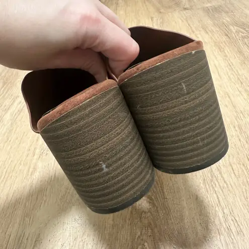 C EST 1946 | Women's Brown Suede Pointed Toe Block Heel Mules Shoes, Size 7