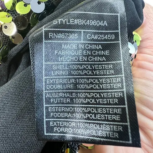 BB Dakota x Steve Madden Harmonia Sequin Mini Skirt L Rainbow Festival Dopamine Red Size L