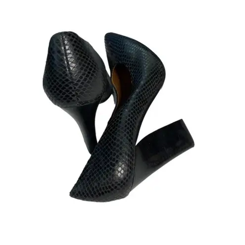 & Other Stories heels faux snake skin pointed shoes 41