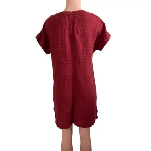 Soft Surroundings Remi Gauze Linen Dress Cinnamon Red Size PS Petite Small