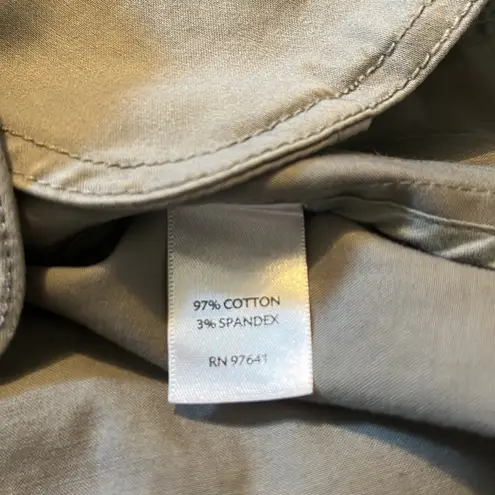 J.Jill  Button Up Scoop Neck Taupe Jacket Sz 10P