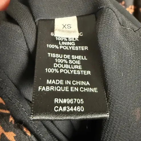 Rebecca Taylor Arden Black Floral Blouson Sleeve Scoop Ruched Silk Midi Dress XS