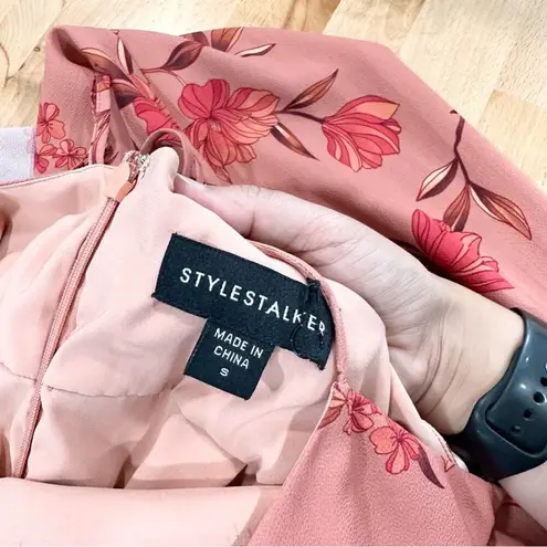 Stylestalker Isla Pink Floral Maxi Dress New size small