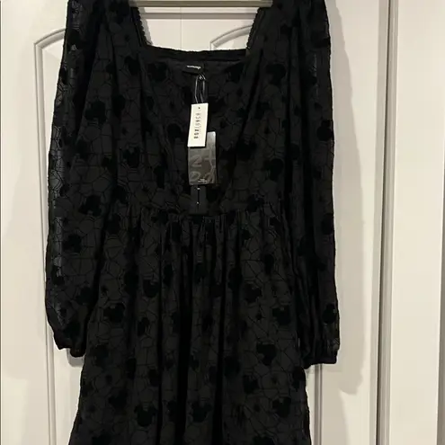 Disney  Mickey Halloween Black  Long Sleeve‎ Dress medium