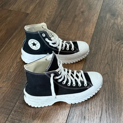 Converse  Black and White High-Top Sneakers