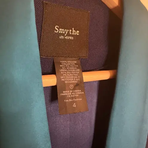Smythe Les Vestes Navy & Teal Crop Blazer Blue Size 4